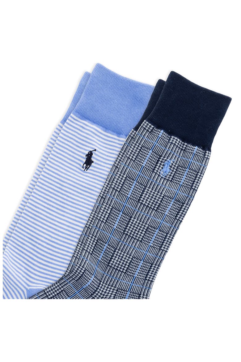 Assorted 2-Pack Dress Socks, Alternate, color, NAVY