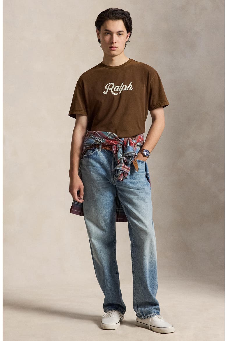 Ralph Script Graphic T-Shirt, Alternate, color, BROWN