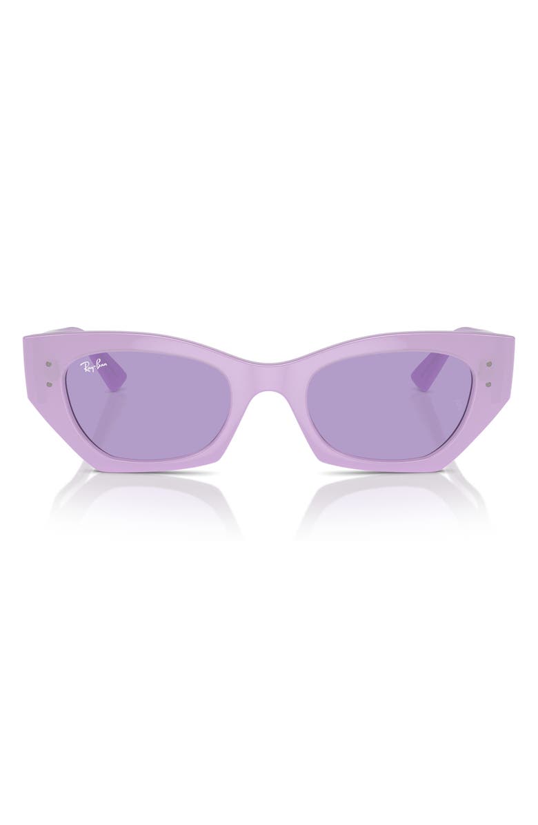 Ray-Ban Zena 49mm Geometric Sunglasses, Alternate, color, Violet