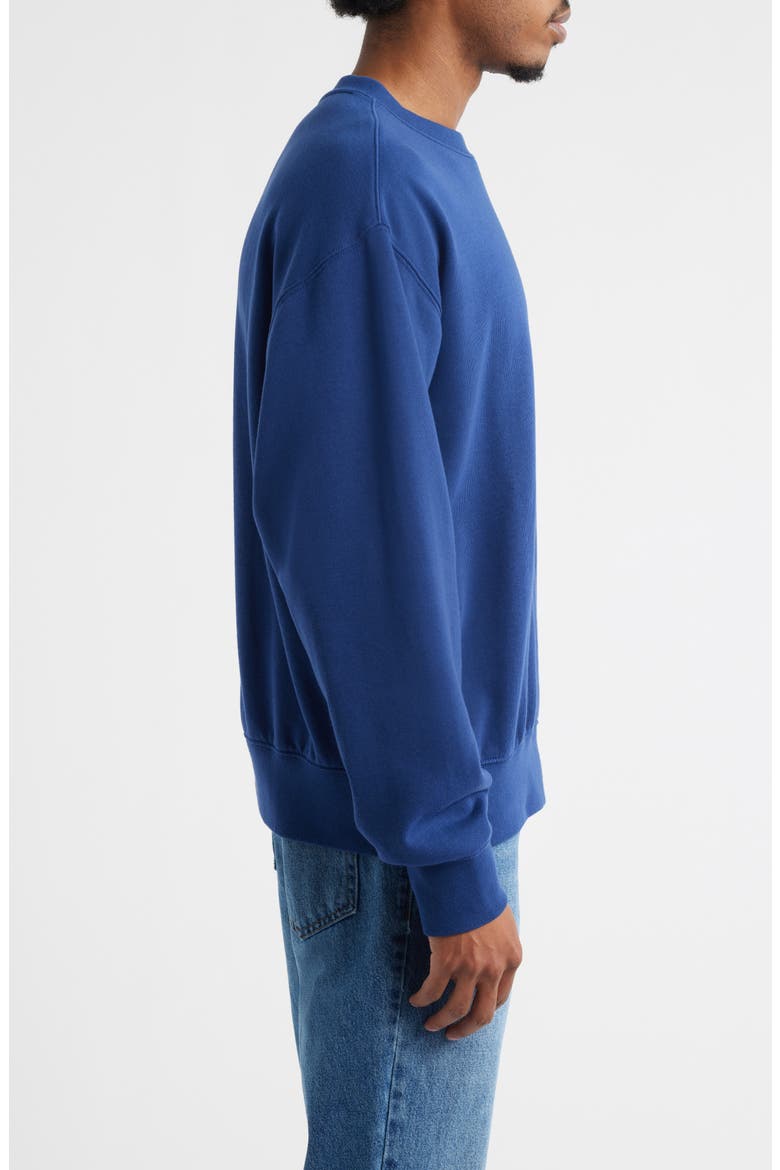 Logo Crewneck Sweatshirt, Alternate, color, DEEP INDIGO-FLAME