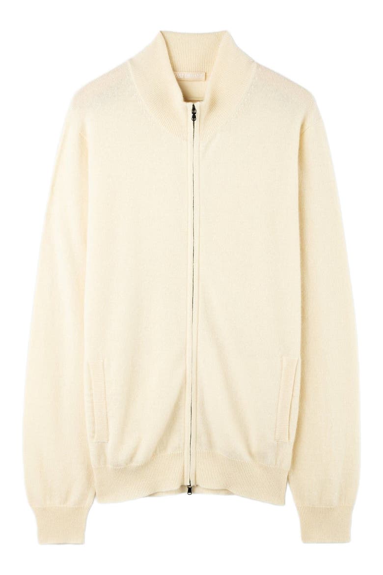 Essential Full-Zip Cashmere Cardigan, Alternate, color, off white