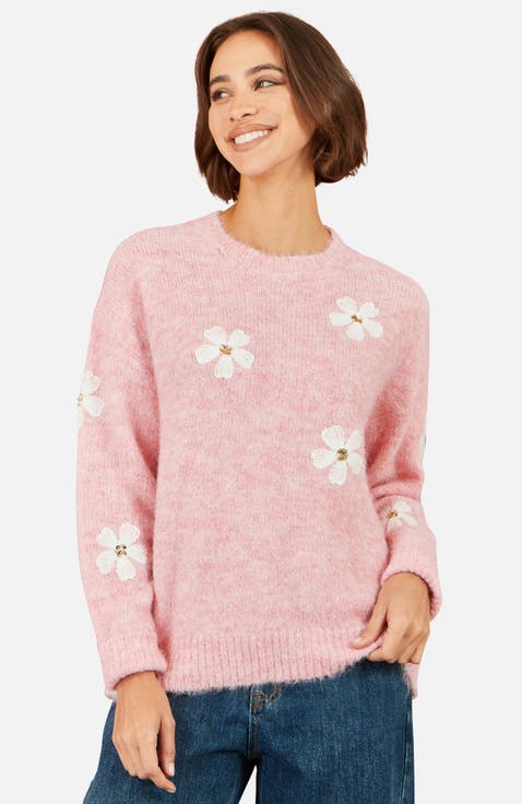 Crochet Flowers Relaxed Jumper