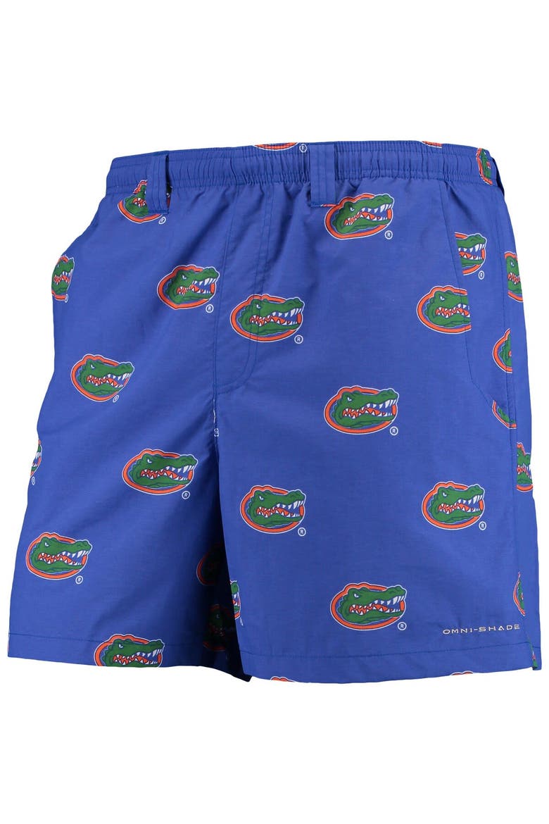 Men's Columbia Royal Florida Gators PFG Backcast II Omni-Shade Hybrid Shorts, Main, color, Royal
