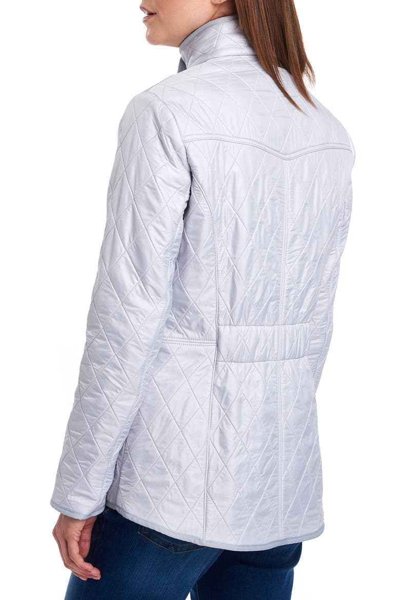 Cavalry Fleece Lined Quilted Jacket, Alternate, color, ICE WHITE/ SILVER ICE