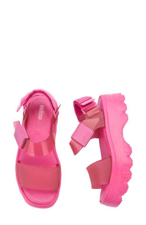 Shop Melissa Kick Off Platform Sandal In Pink/clear Pink