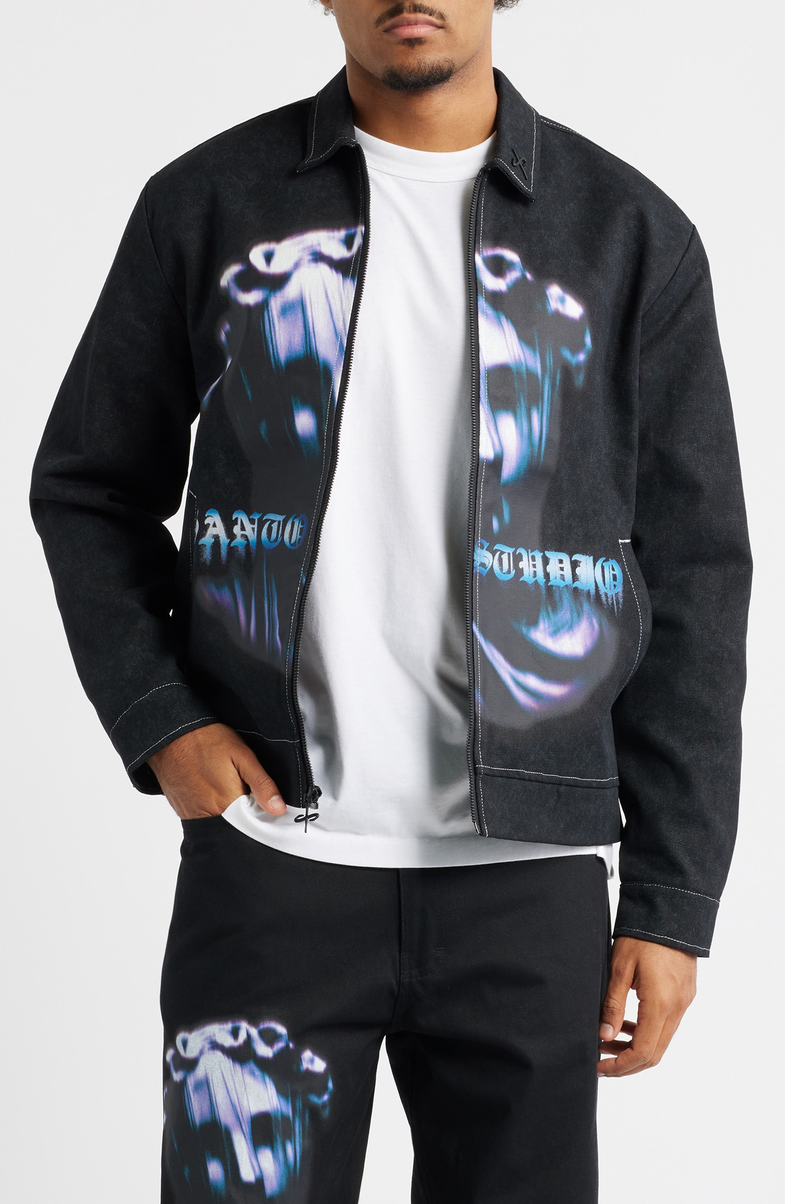 SANTO STUDIO Twitch David Milano Zip-Up Shirt Jacket