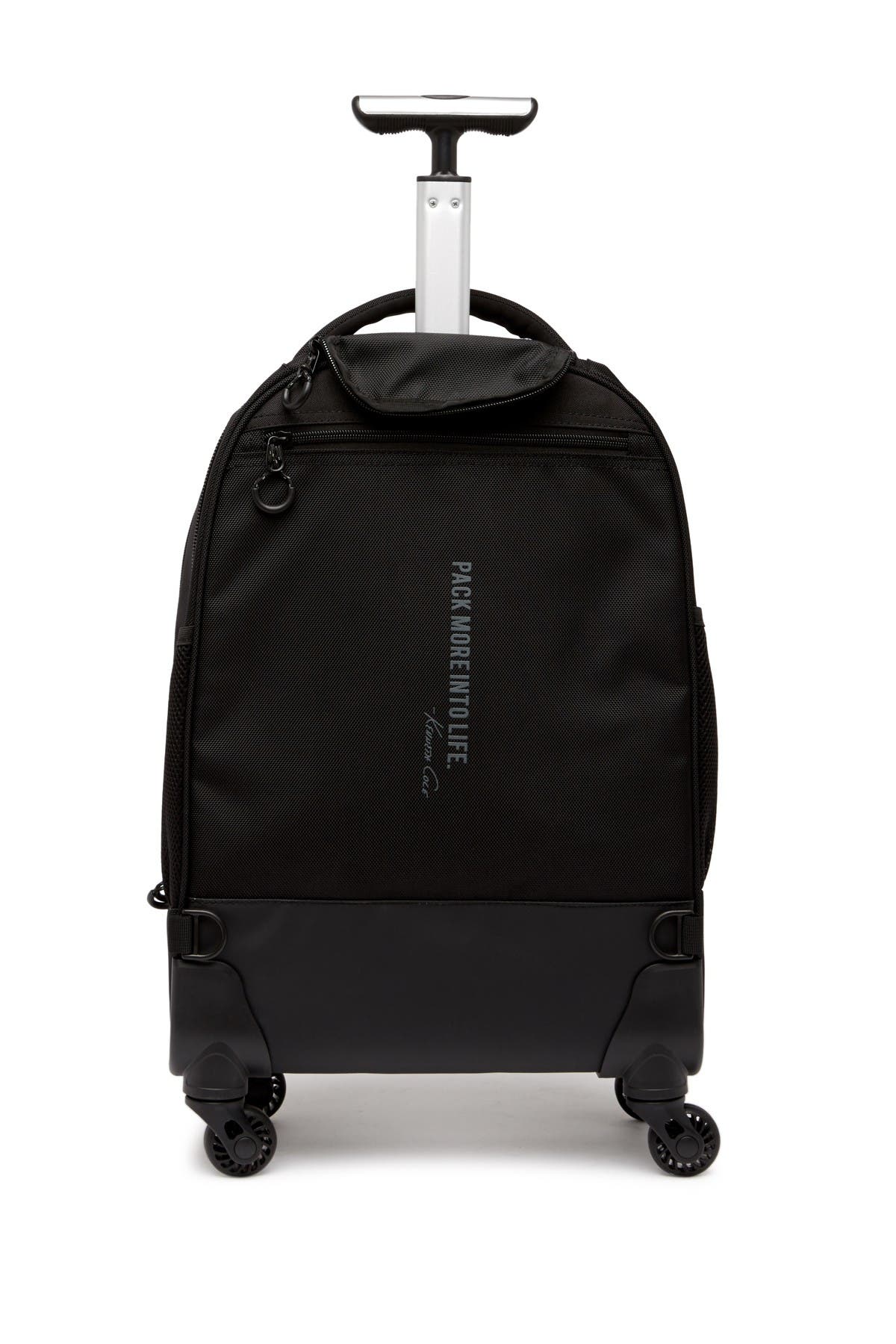 Reaction Kenneth Cole 1680D Poly 4 Wheel Roller Backpack, Alternate, color, Black