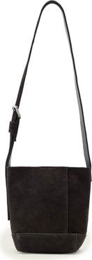 AllSaints Mini Alba Suede Crossbody Hobo Bag