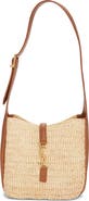 Saint Laurent Baby Le 5 À 7 Raffia & Leather Shoulder Bag