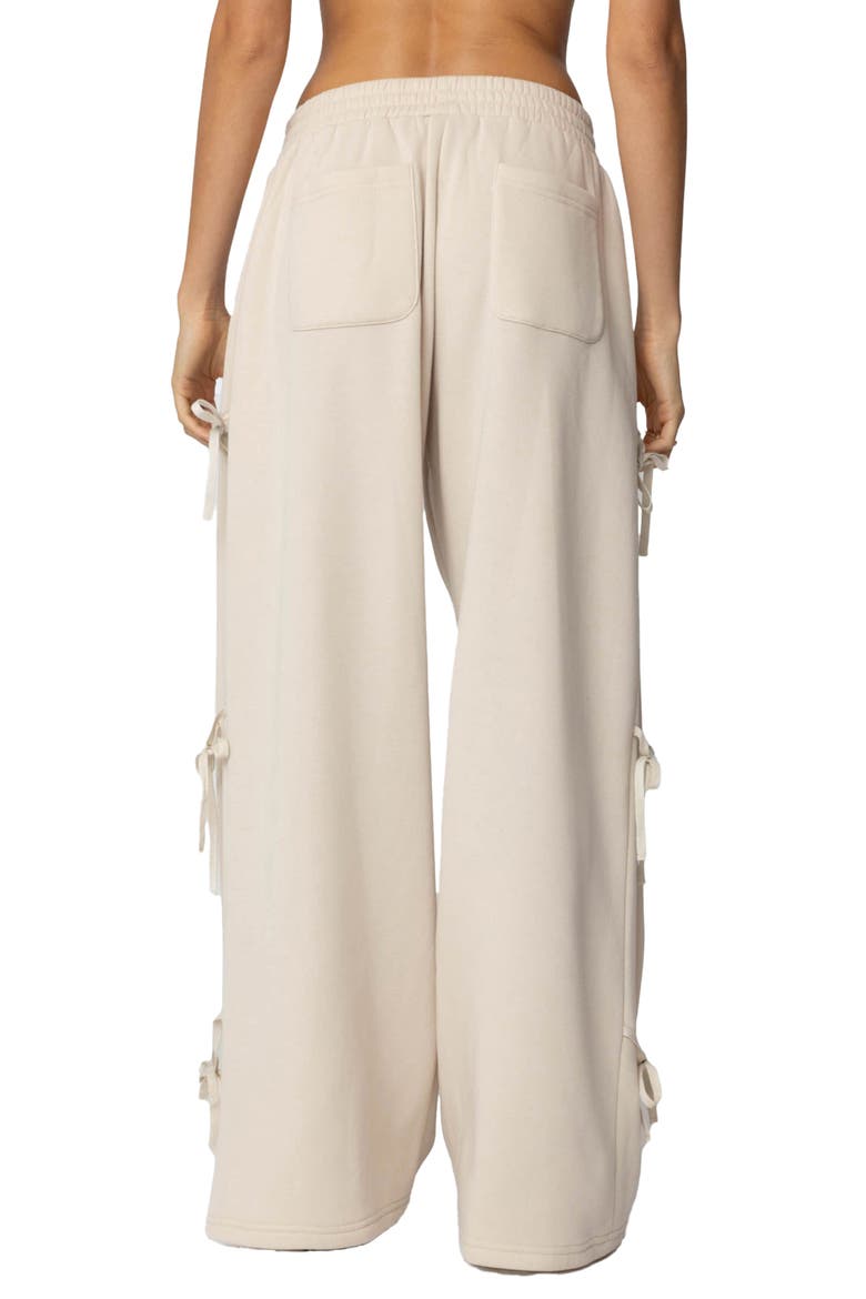 Claudette Bow Wide Leg Sweatpants, Alternate, color, CREAM