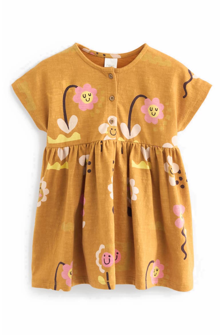 Kids' Floral Cotton Dress, Main, color, BROWN