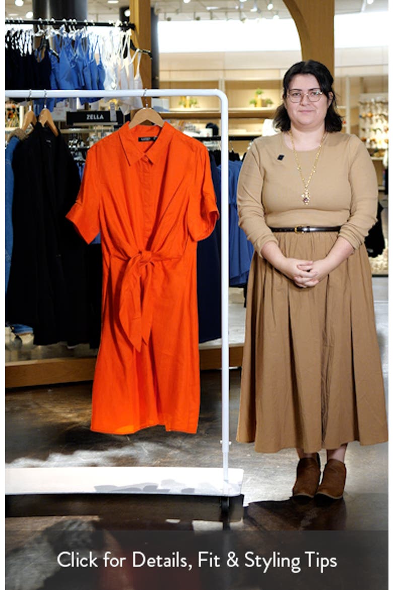 Front Tie Linen Shirtdress video