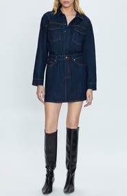 Pistola Nina Long Sleeve Denim Shirtdress