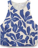 MANGO Floral Print Crop Tank