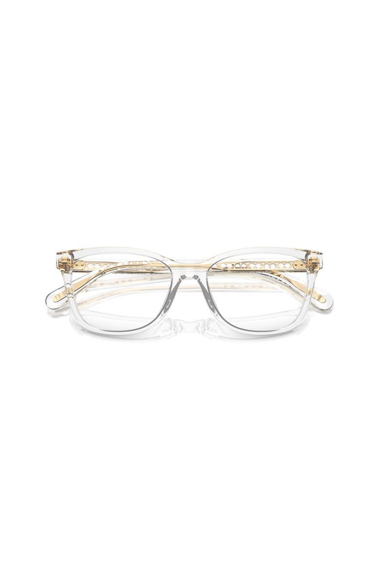 COACH 53mm Square optical glasses, Alternate, color, Transparent
