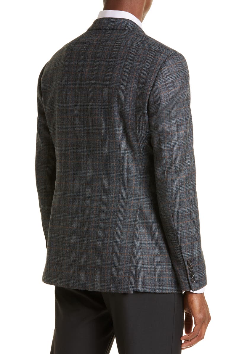 Emporio Armani G Line Plaid Super 130s Wool Sport Coat, Alternate, color, 