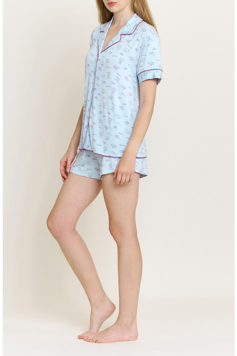All American Shortie Pajamas, Alternate, color, DREAMY BRUNCH