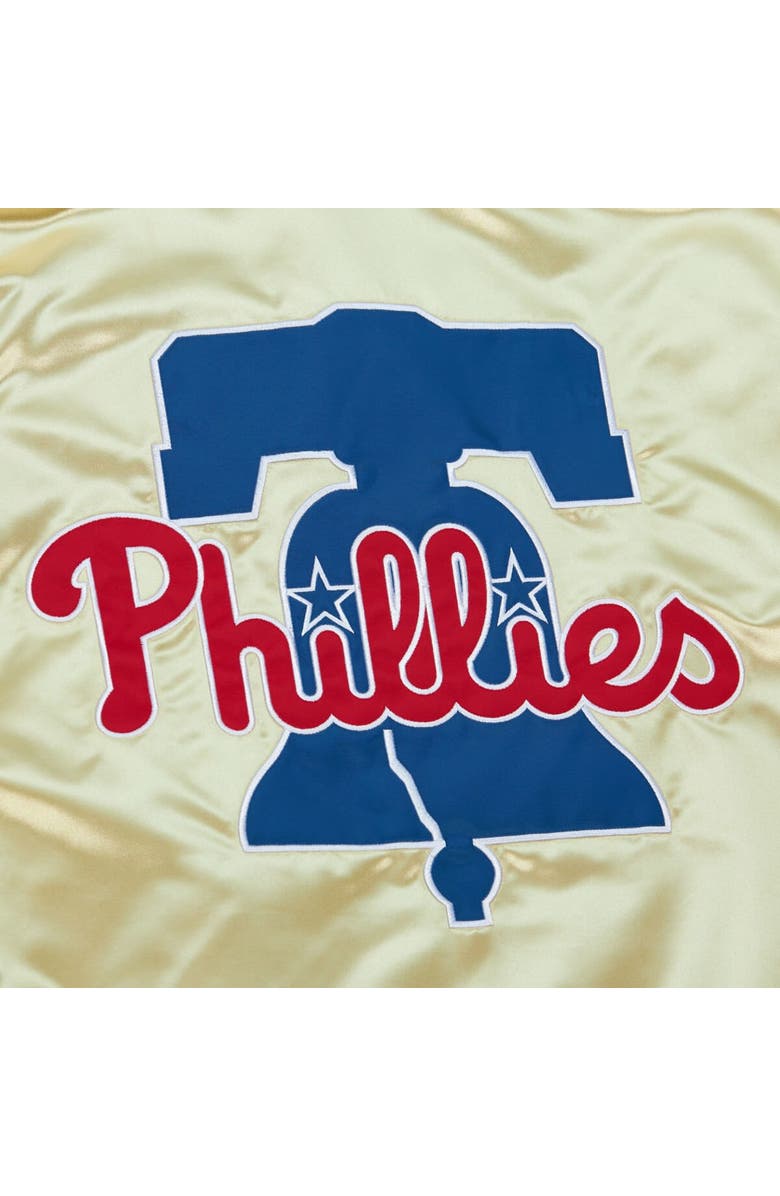 Mitchell & Ness Men's Mitchell & Ness Gold Philadelphia Phillies OG 2.0 Lightweight Satin Full-Zip Jacket, Alternate, color, Gold