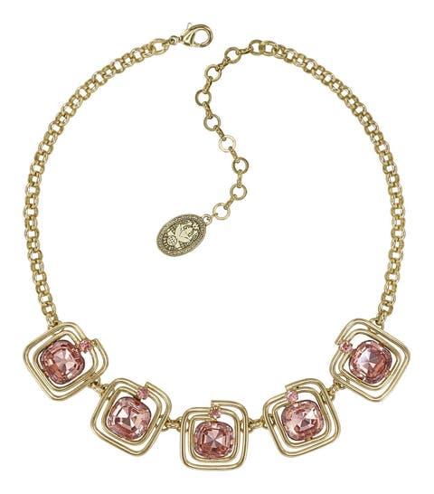 To The Max Cushion-Cut Crystal Statement Necklace