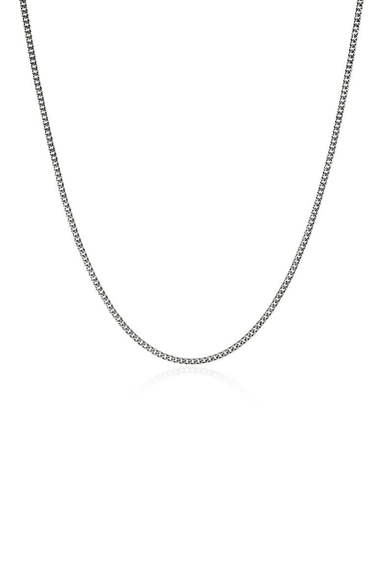 Curb Chain Necklace, 2.1mm, Main, color, STERLING SILVER