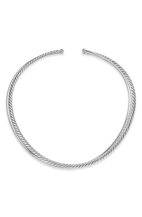 Bold Crossover Collar Necklace