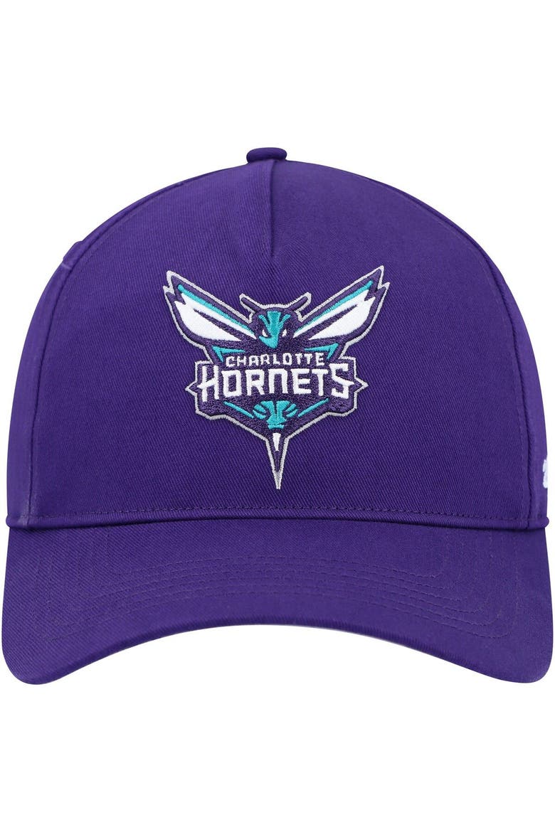 Men's '47 Purple Charlotte Hornets Hitch Snapback Hat, Alternate, color, Purple