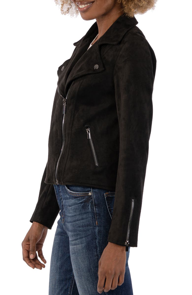 KUT from the Kloth Edith Faux Suede Moto Jacket, Alternate, color, 