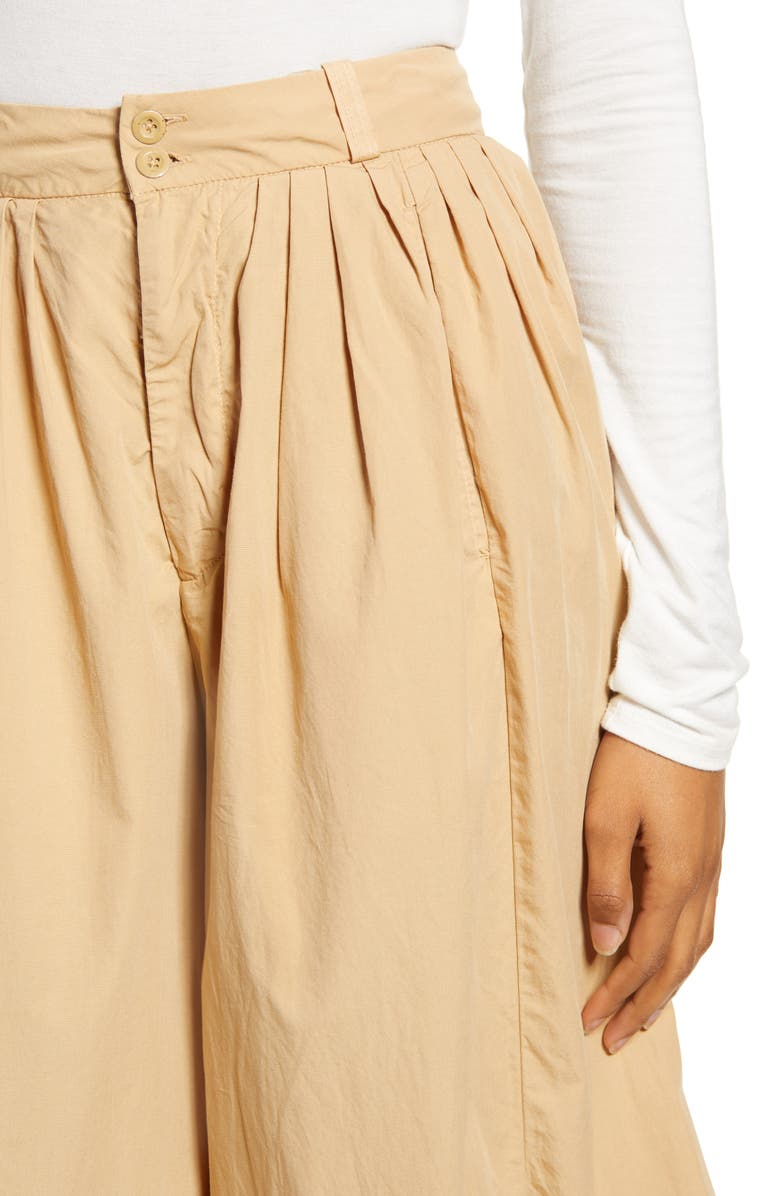 AG Hadley High Waist Pleated Culotte Pants, Alternate, color, Sandy Pail