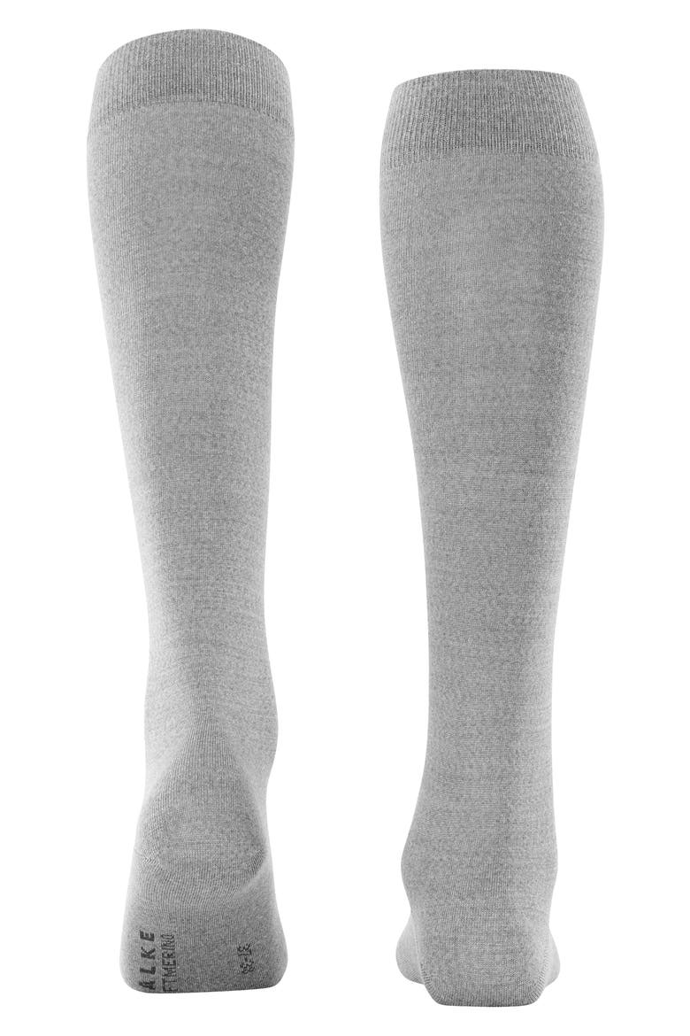 Soft Merino Knee High Socks, Alternate, color, LIGHT GREY