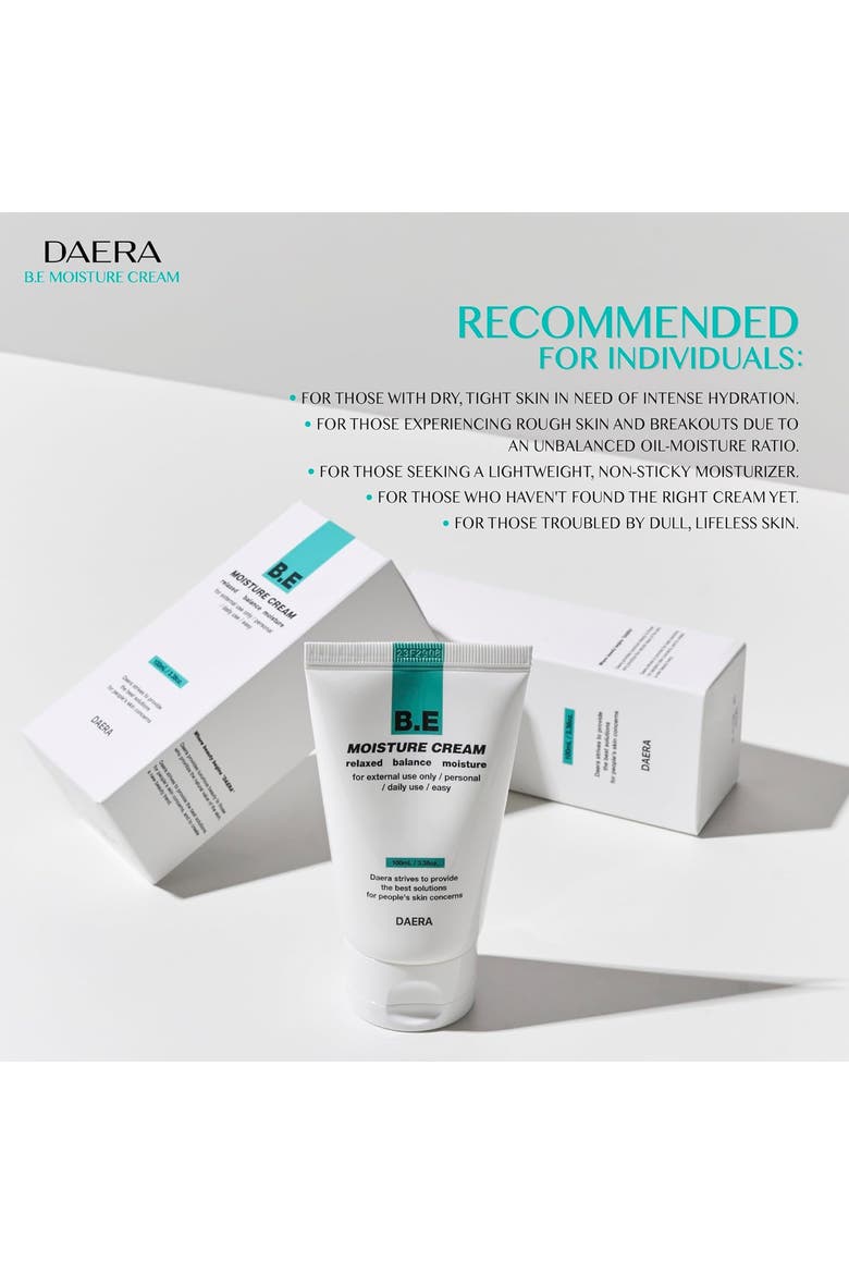 B.E Moisturing Cream Acne-Prone Skin Moisturizer, Calming Face Cream,100ml, Alternate, color, White