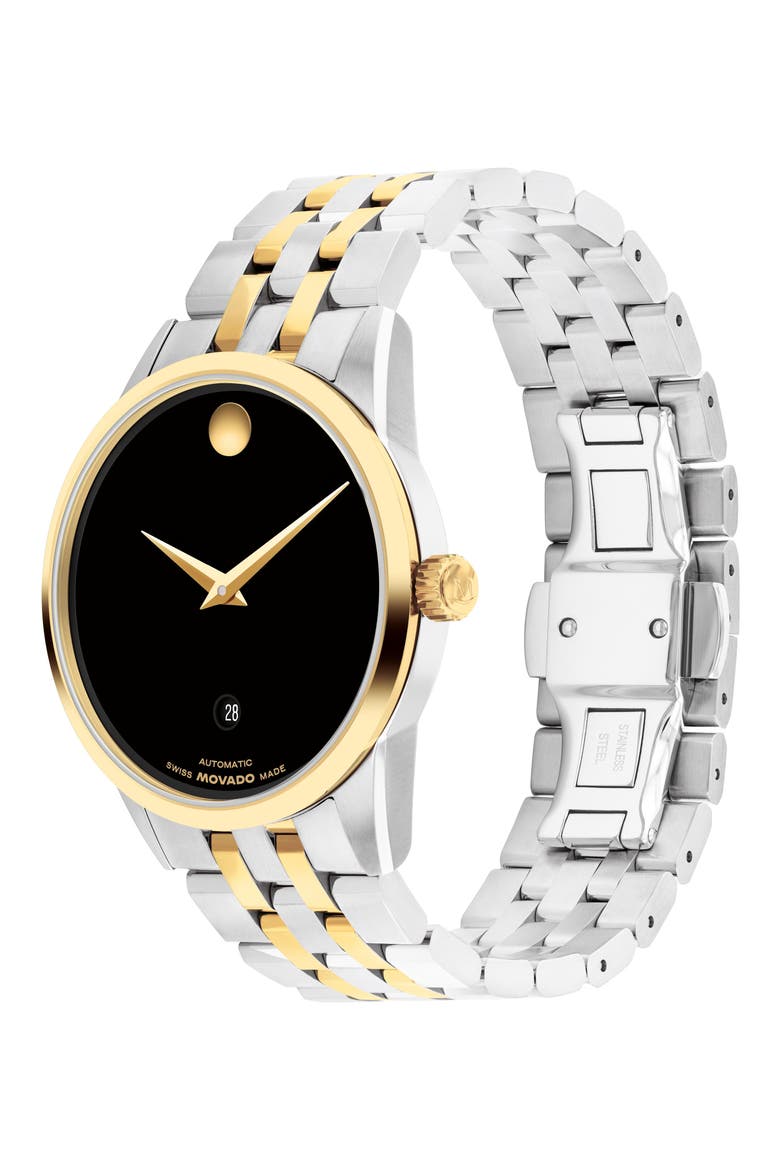 Museum Classic Automatic Bracelet Watch, 40mm, Alternate, color, BLACK/ TWO TONE