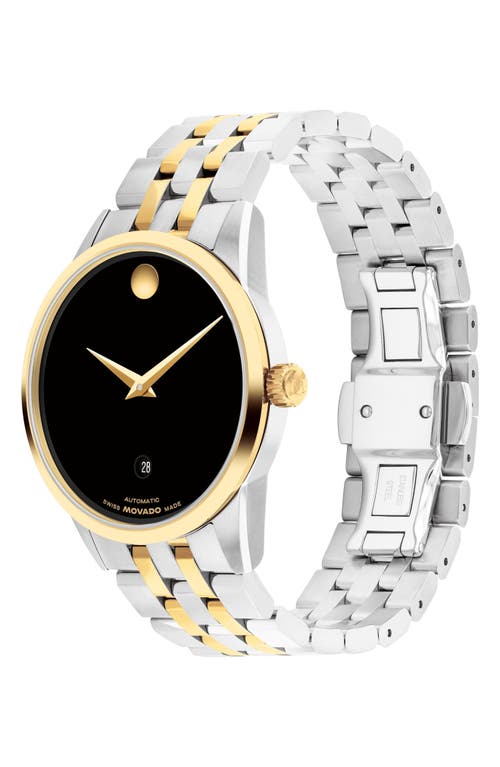 Movado Museum Classic Automatic Bracelet Watch, 40mm In Black/two Tone