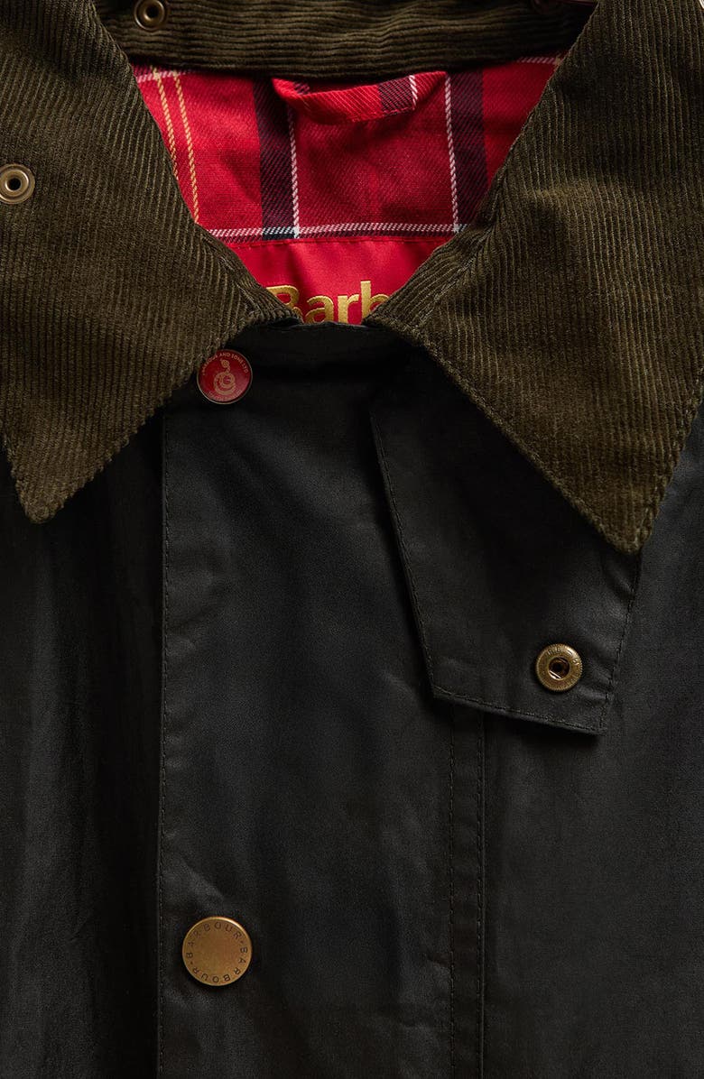 Barbour Solar Transport Waxed Cotton Hooded Jacket, Alternate, color, 