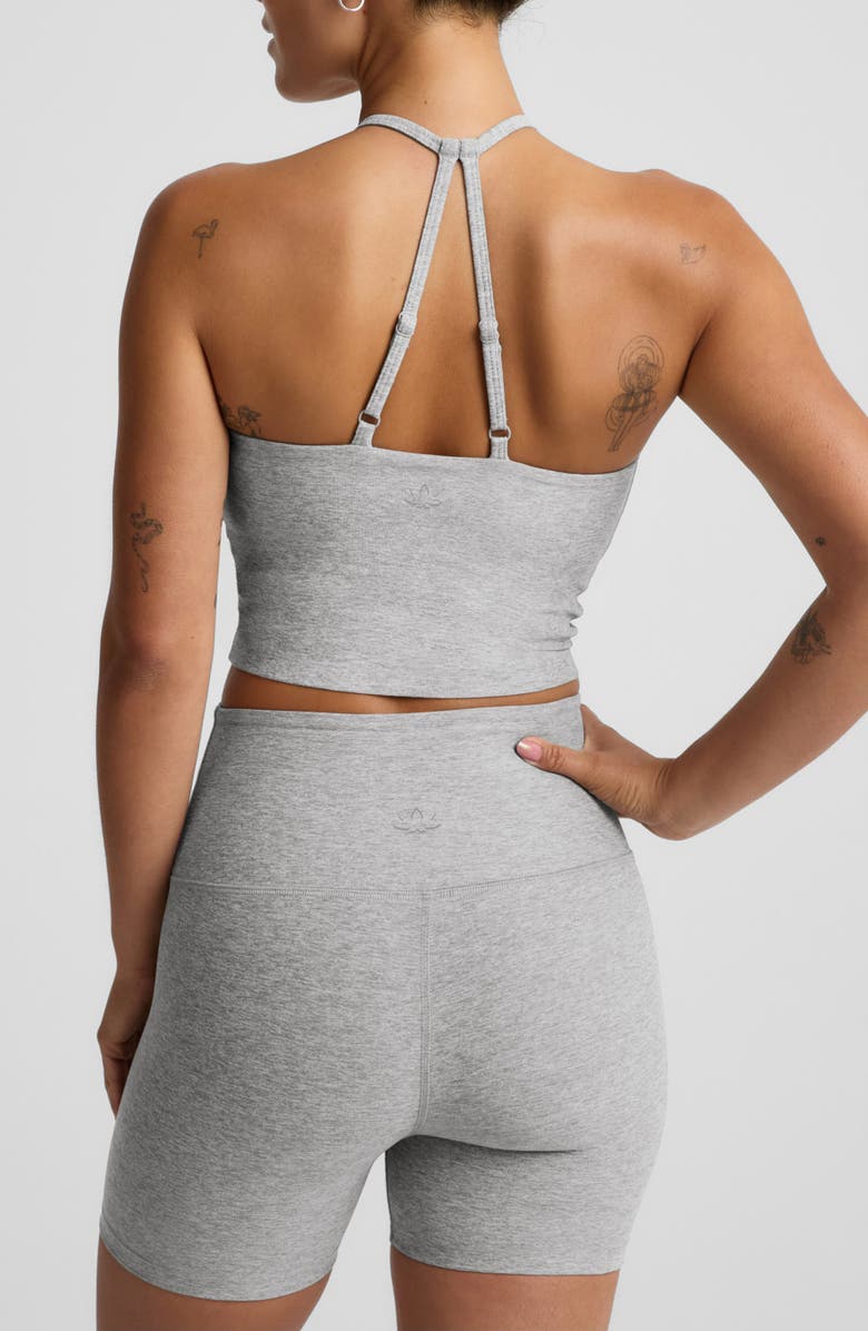 Beyond Yoga Make it Strappy Spacedye Crop Tank, Alternate, color, Silver Mist