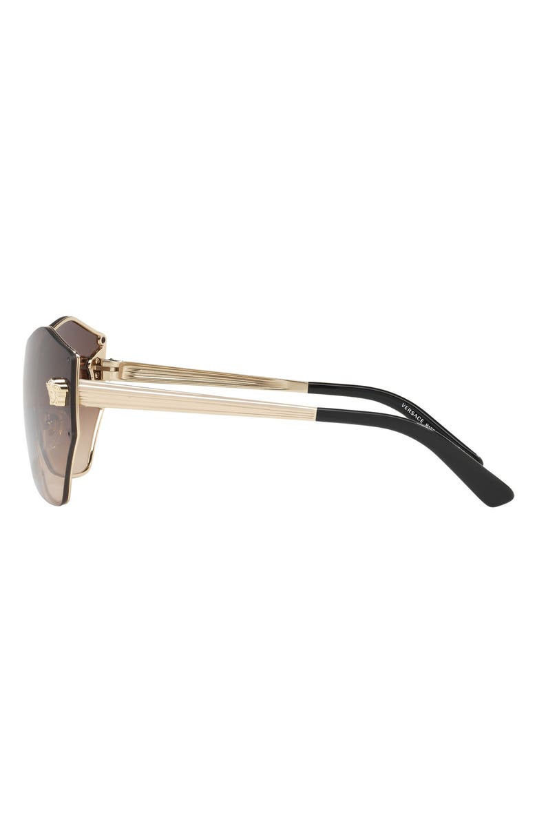 Versace Gradient Shield Sunglasses, Alternate, color, Gold/ Gold