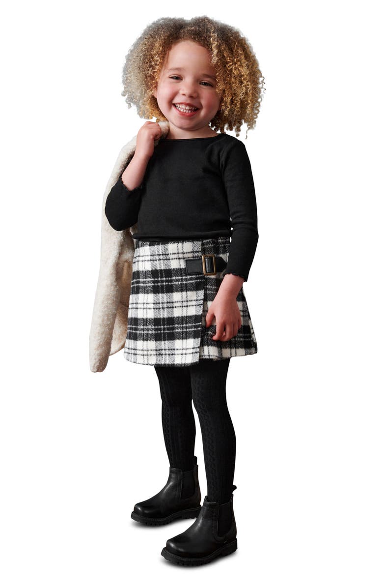 NEXT Kids' Mock Buckle Plaid Kilt with Tights, Alternate, color, 