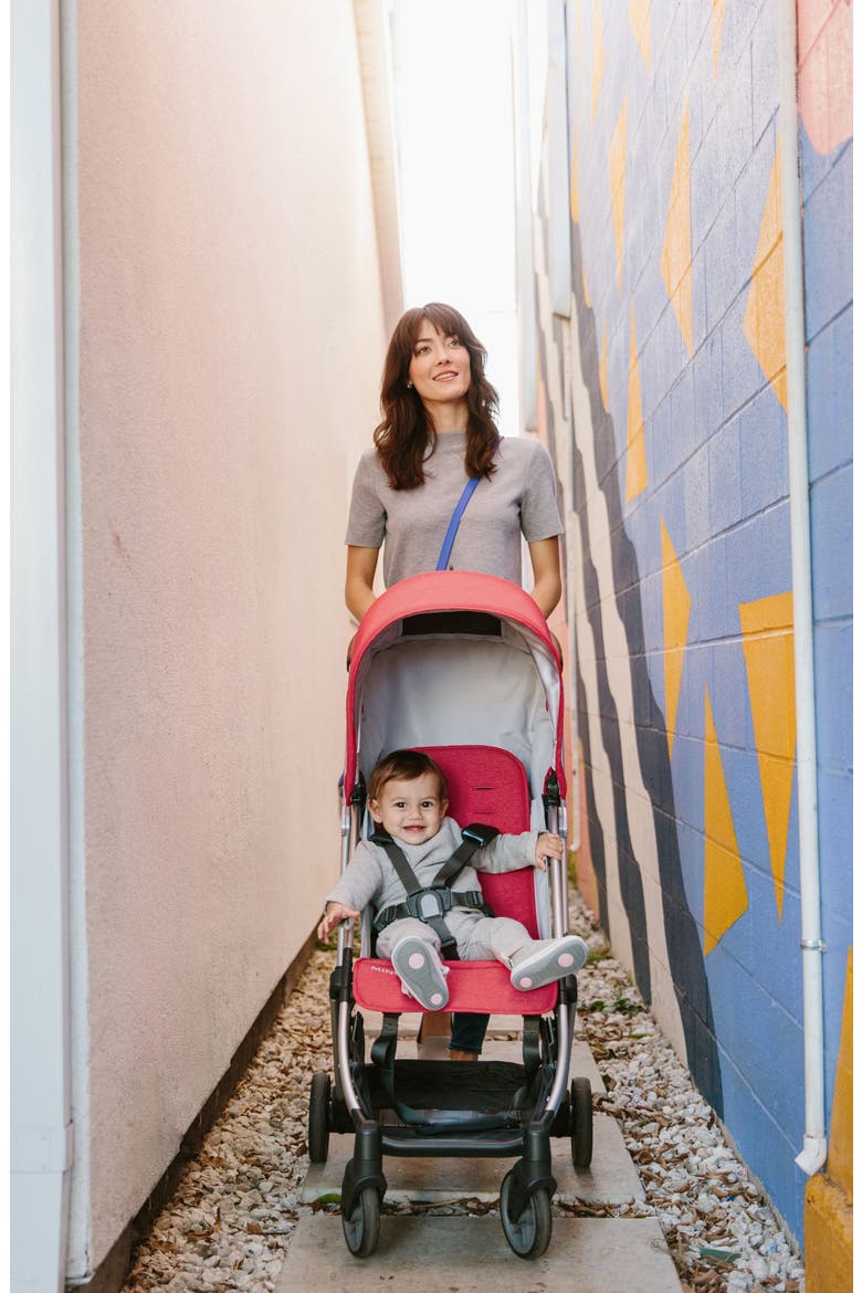 Minu Stroller, Alternate, color, RED/ SADDLE LEATHER