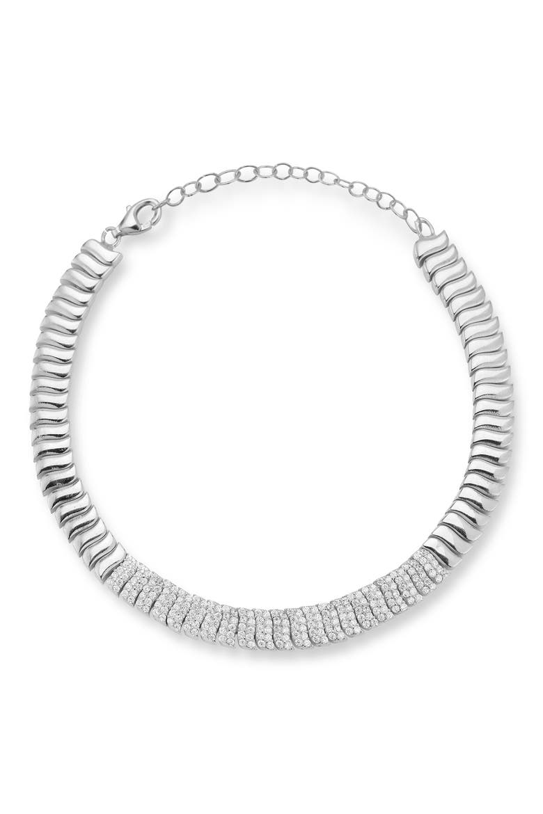 Ribbed Bracelet, Main, color, SILVER