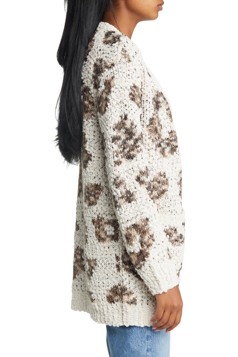 Long Sleeve Cardigan, Alternate, color, OATMEAL LEOPARD