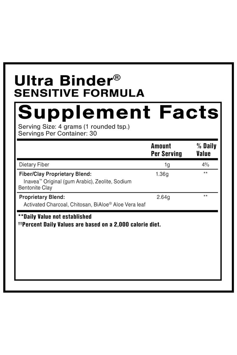 Ultra Binder Sensitive Formula Gentle Gut Detox Powder, Alternate, color, None