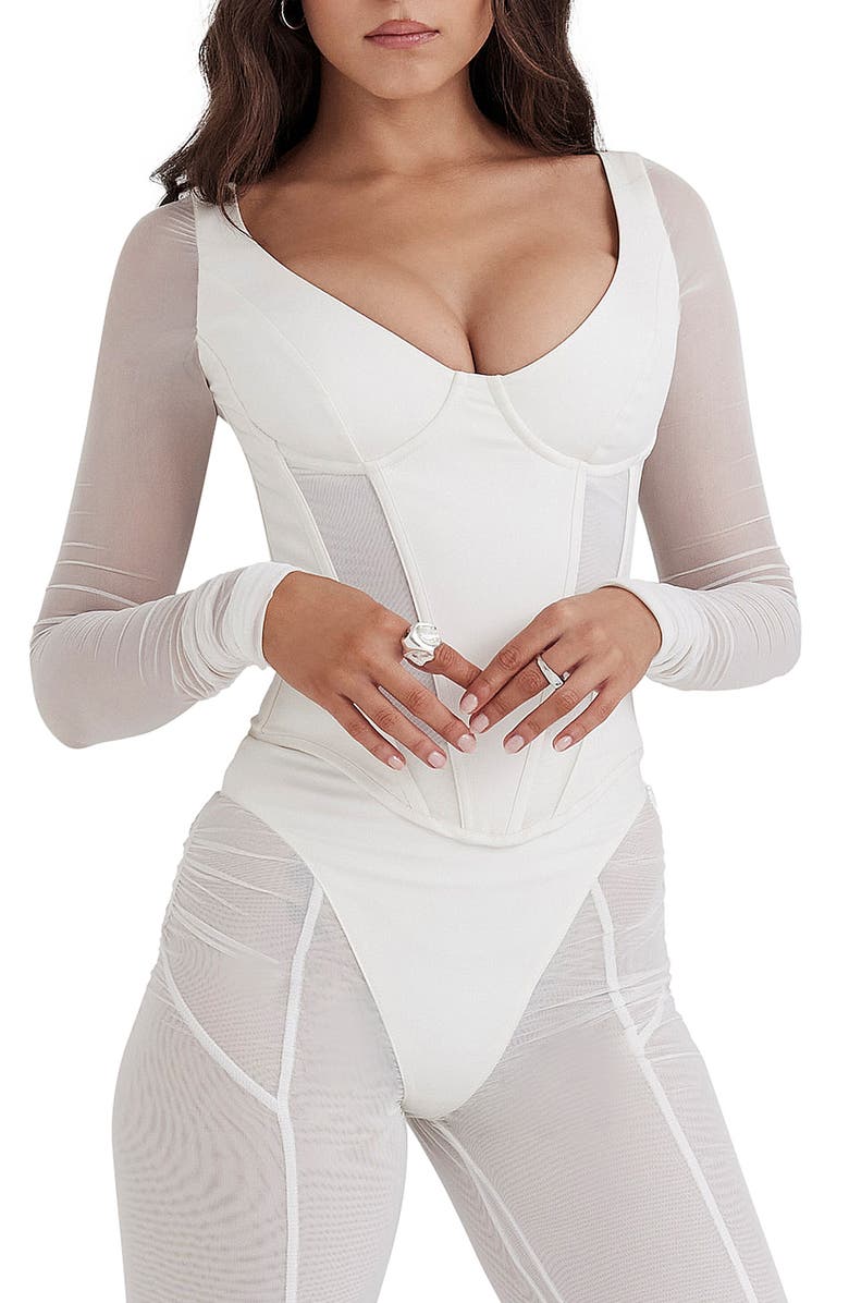 HOUSE OF CB Araminta Underwire Corset Top, Main, color, 