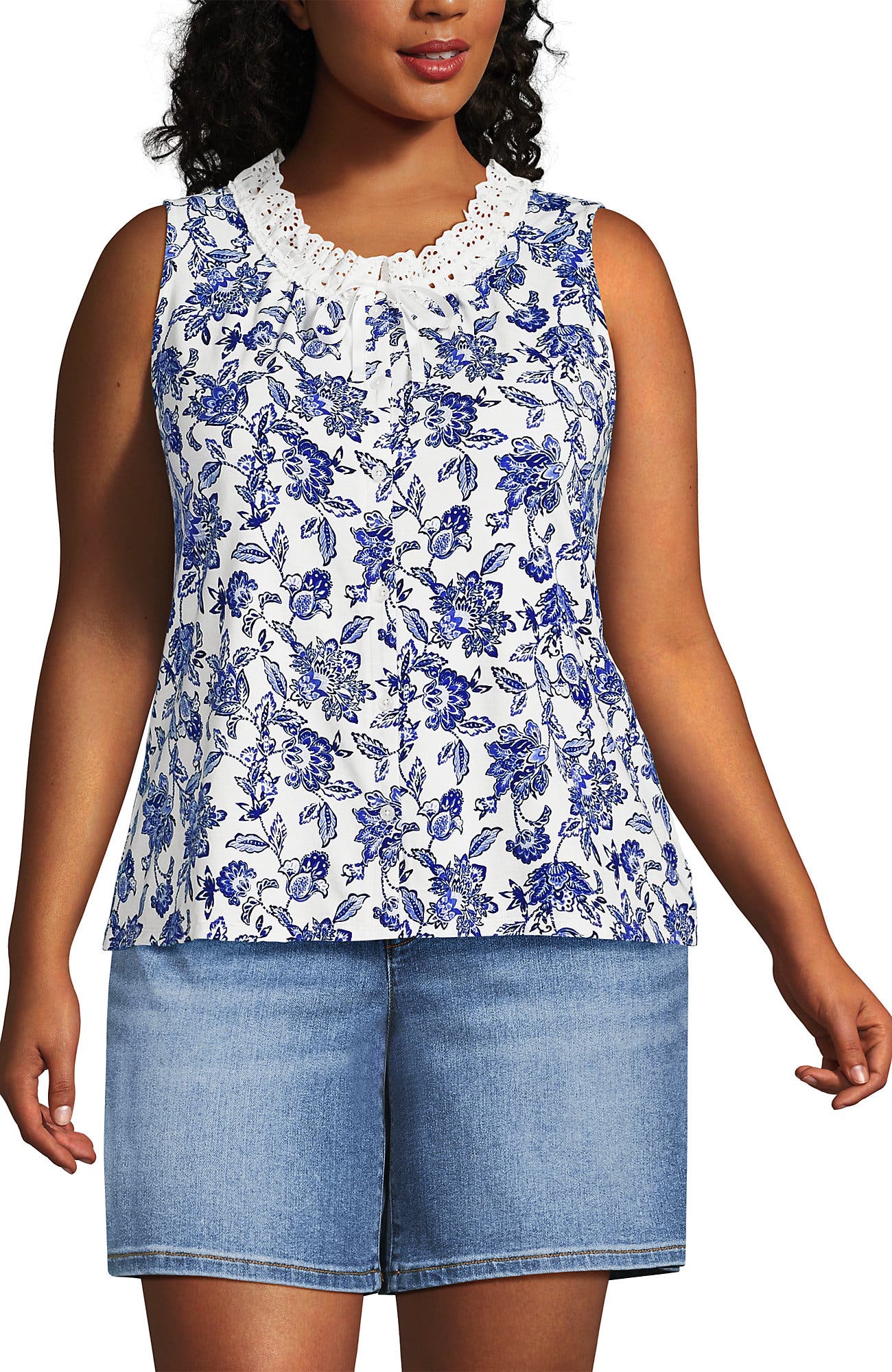 selected Ivory/Blue Vintage Floral