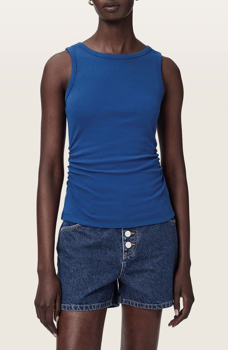 AllSaints Katarina Side Ruched Top, Main, color, 