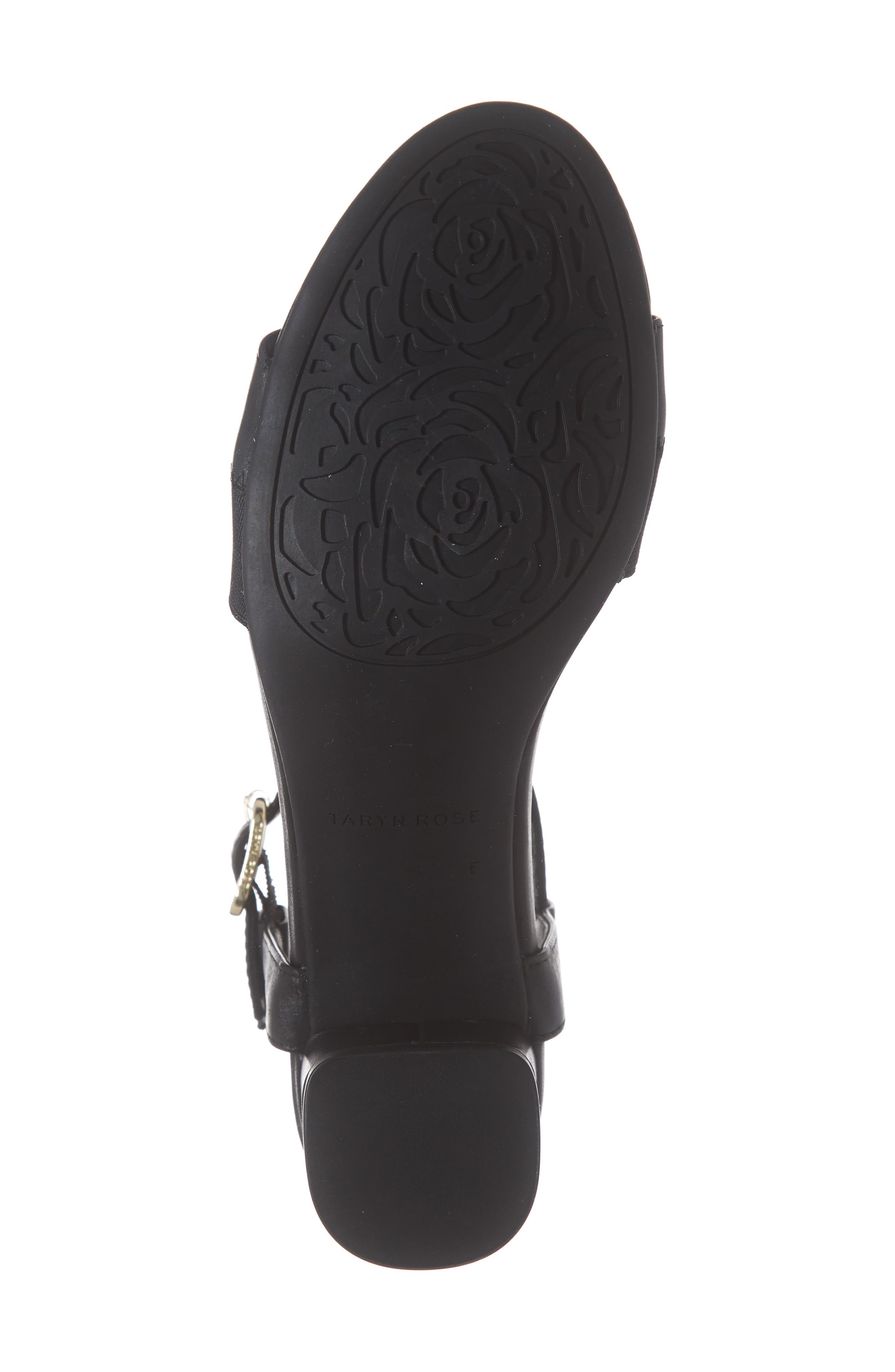 Taryn Rose Makena Sandal, Alternate, color, Black Leather