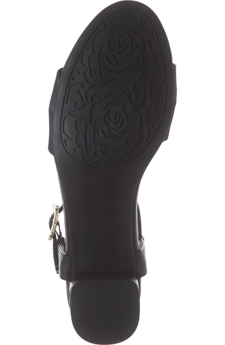 Taryn Rose Makena Sandal, Alternate, color, Black Leather