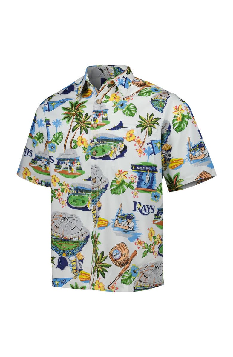 Reyn Spooner Men's Reyn Spooner White Tampa Bay Rays Scenic Button-Up Shirt, Alternate, color, White