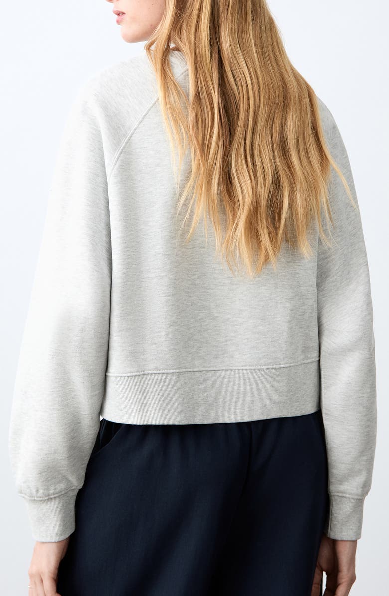 MANGO TEEN Crop Cotton Blend Sweatshirt, Alternate, color,