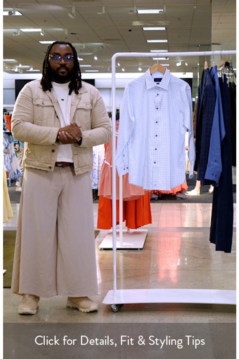Trim Fit Twill Dobby Check Dress Shirt video