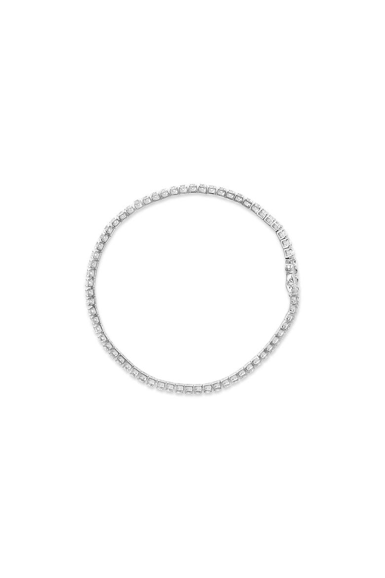 14K White Gold 4.0 Cttw Classic Lab-Grown Diamond Tennis Bracelet, Alternate, color, White