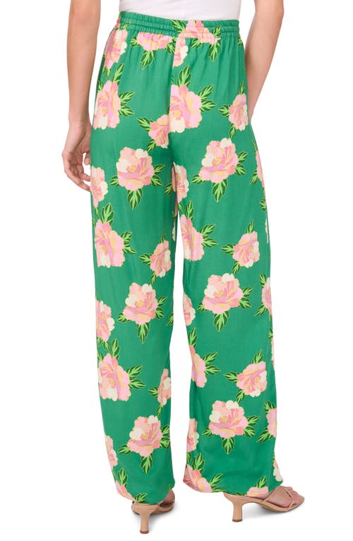 Cece Floral Print Wide Leg Pants